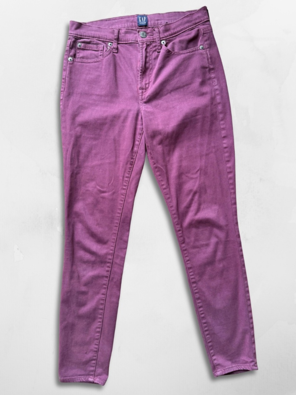 🌈 4 FOR $25 🌈 Gap Purple Mauve Skinny Jeans • Coloured Denim • Size 27